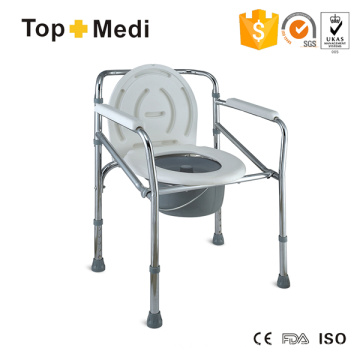 hospital Commode Wheelchair with Steel Frame for Patient